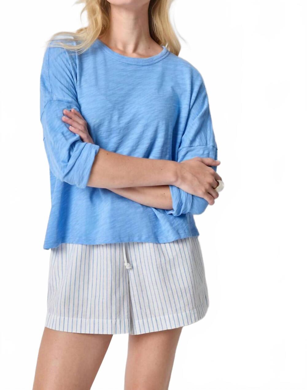 NEW LILLA P easy long sleeve beach tee in capri